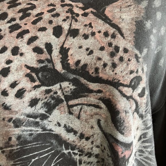 AllSaints Cheetah Leopard Cat Animal Print Sweatshirt Pullover - Picture 5 of 5